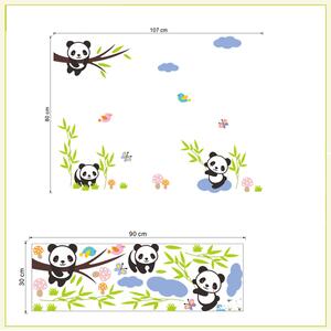 Autocolant de perete "Panda" 80x107 cm