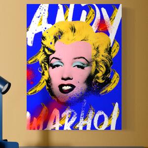 Tablou Canvas Premium LuxCanva® C1163, Andy Warhol Painted Marilyn Monroe , Culori, Icon, Famous Creator, Beautiful, Bar, Relaxare, Culori Vibrante