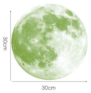 Autocolant de perete "Lună fosforescentă" 30 cm