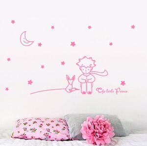 Autocolant de perete "Micul prinț - roz" 96x42 cm