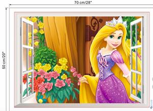 Autocolant de perete "Prințesa Rapunzel" 50x70cm