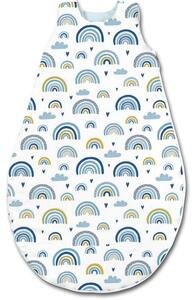 Sac de dormit copii 3-18 luni Kidizi Blue Rainbow, 0.5 tog