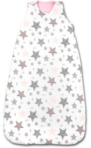 Sac de dormit copii reglabil 6-36 luni Kidizi All Pink Stars, 1 tog
