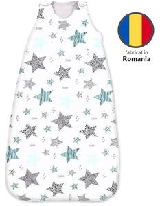 Sac de dormit copii reglabil 6-36 luni Kidizi All Mint Stars, 1 tog