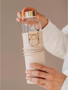 Sticlă din sticlă borosilicată cu husă din piele artificială Equa Mismatch, 750 ml, bej