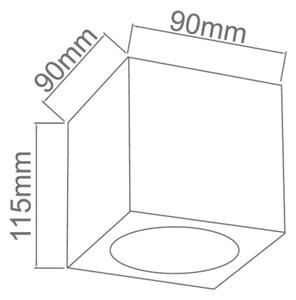 Open Design OR81046 - Spot CUBO, 1x G9, 8W, 230V, negru/crom lucios