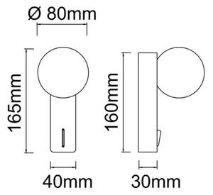 Open Design OR85563 - Aplică de perete BOLETTA 1xG9/8W/230V, alamă