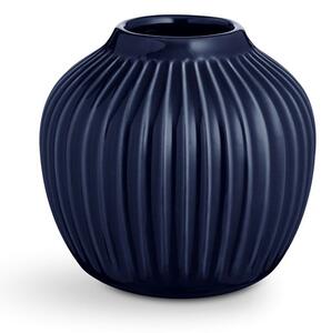 Vază din gresie Kähler Design Hammershoi, înălțime 12,5 cm, albastru închis