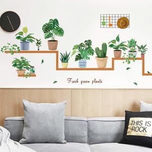 Autocolant de perete "Plante în ghivece 3" 66x125 cm