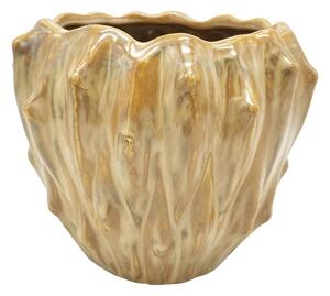 Ghiveci din ceramică PT LIVING Flora, ø 16,5 cm, maro nisip
