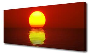 Tablou pe panza canvas Sea Sunset Peisaj Orange Galben