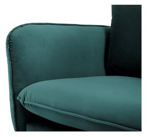 Canapea țesătură catifea Cosmopolitan Design Vienna, 230 cm, verde petrol