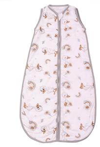 Sac de dormit copii de vara din muselina Kidizi Ducky 75 cm, 100% bumbac, 0-9 luni