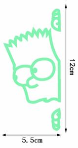 Fosforescent autocolant pe întrerupător "The Simpsons - Bart" 12x5 cm
