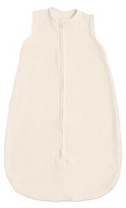 Sac de dormit de vara pentru copii din muselina dubla 0-6 luni Kidizi ivory, bumbac 100%, 0.3 tog