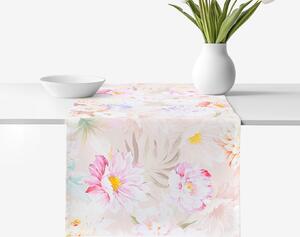 Goldea napron de masă 100% bumbac deluxe - flori sălbatice 50x140 cm