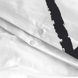 Husă din bumbac pentru pilotă Blanc Shapes, 140 x 200 cm