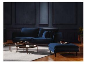 Canapea țesătură catifea Cosmopolitan Design Vienna, 160 cm, albastru