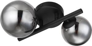 Globo Lighting Riha lampă de perete 2x3.5 W negru-fumuriu 56133-2W