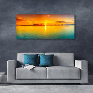 Tablou pe panza canvas Sea Sun Peisaj Galben Albastru