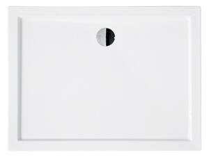 Besco Alpina Slimline cădiță de duș dreptunghiulară 100x80 cm alb #BAA-10814-P