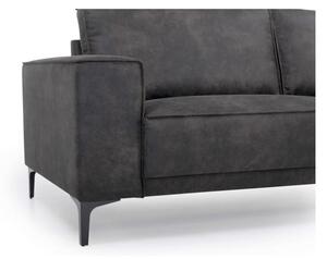 Canapea gri din imitație de piele 224 cm Copenhagen - Scandic