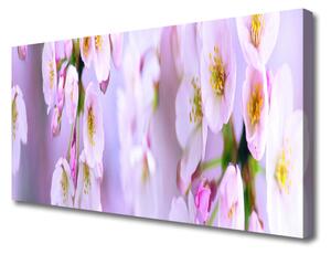 Tablou pe panza canvas Flori Floral Alb Violet