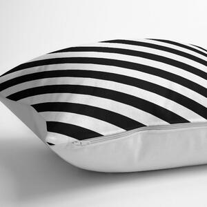 Față de pernă cu amestec din bumbac Minimalist Cushion Covers Black White Seriti, 45 x 45 cm, negru - alb