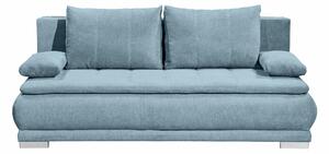 Canapea extensibila cu lada de depozitare, tapitata cu stofa, 3 locuri, Eliana Albastru, l208xA105xH93 cm