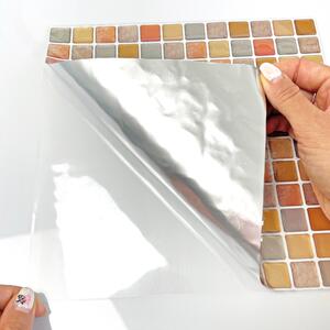 PIPPER | Placi de adeziv - mozaic 3D - Patratele portocalii 23,5 x 23,5 cm
