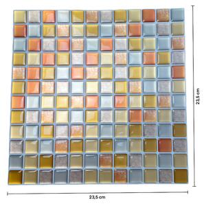 PIPPER | Placi de adeziv - mozaic 3D - Patratele portocalii 23,5 x 23,5 cm