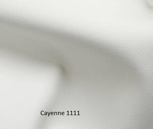 Canapea extensibila ELEGANCE, piele ecologica alba - Cayenne 1111 / st