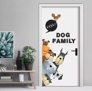 Autocolant de perete ”Familia câinilor” 88 x 70 cm
