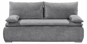 Canapea extensibila cu lada de depozitare, tapitata cu stofa, 3 locuri, Janet Gri inchis, l208xA95xH102 cm