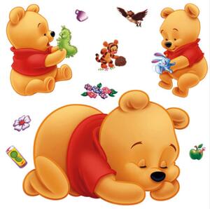 Autocolant de perete "Baby ursulețul Winnie Puh" 53x19 cm