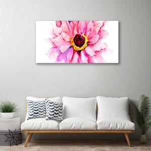 Tablou pe panza canvas Florale flori roz galben alb