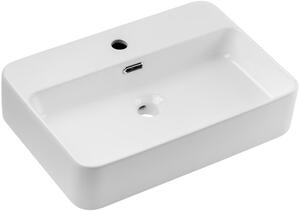 Comad Trust 2 lavoar 55x38 cm dreptunghiular de blat alb luciu TRUST 2 WHITE ( E-6282 )