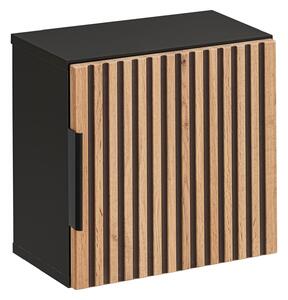 Comad Xilo dulap 35x35x22 cm laterala pe perete negru-gri-stejar XILO BLACK WOTAN 83-01-D-1D