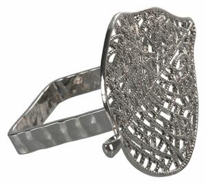 Set 4 inele pentru șervețele din metal Villa d'Este Argento, argintiu