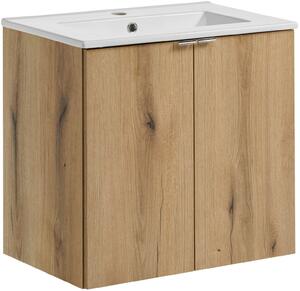 Set dulap Comad Nova Oak NOVA OAK A 82-60-2D, lavoar Comad Dance White UM-2060RB DANCE 60-DP