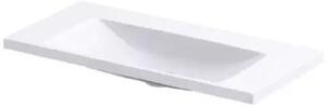 Oristo Compact lavoar 80x38 cm dreptunghiular mobilier alb luciu UME-C-ET-80-92-BO