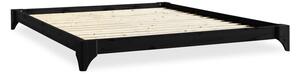 Pat matrimonial negru din lemn masiv de pin cu somieră 180x200 cm Elan – Karup Design