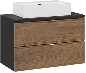 Set dulap Comad Talia Casella TALIA CASELLA 82-80-46-2S, lavoar Comad Trust 2 TRUST 2 WHITE ( E-6282 ), BLACK 89-80-46 L