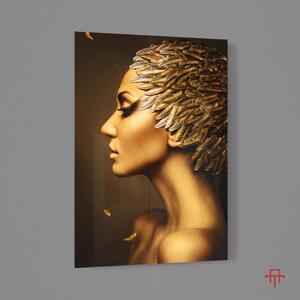 Sticla - Gold Feathers 50 x 70 cm