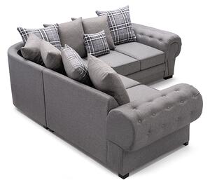 Canapea universală de colţ, gri / model, MOLA
