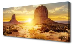 Tablou pe panza canvas Desert Sun Peisaj Galben Maro Verde