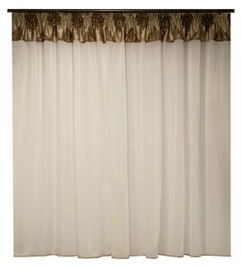 Perdea Velaria voal ivoire cu tafta baroc bej, 320x175 cm