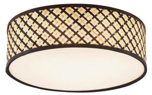Plafonieră orientală din ratan cu negru 40cm - Tremmo