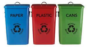 Coșuri de gunoi 3 buc. de reciclat din oțel 26 l – Premier Housewares