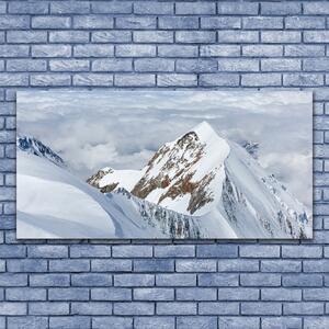 Tablou pe panza canvas Munții Peisaj Gri Alb